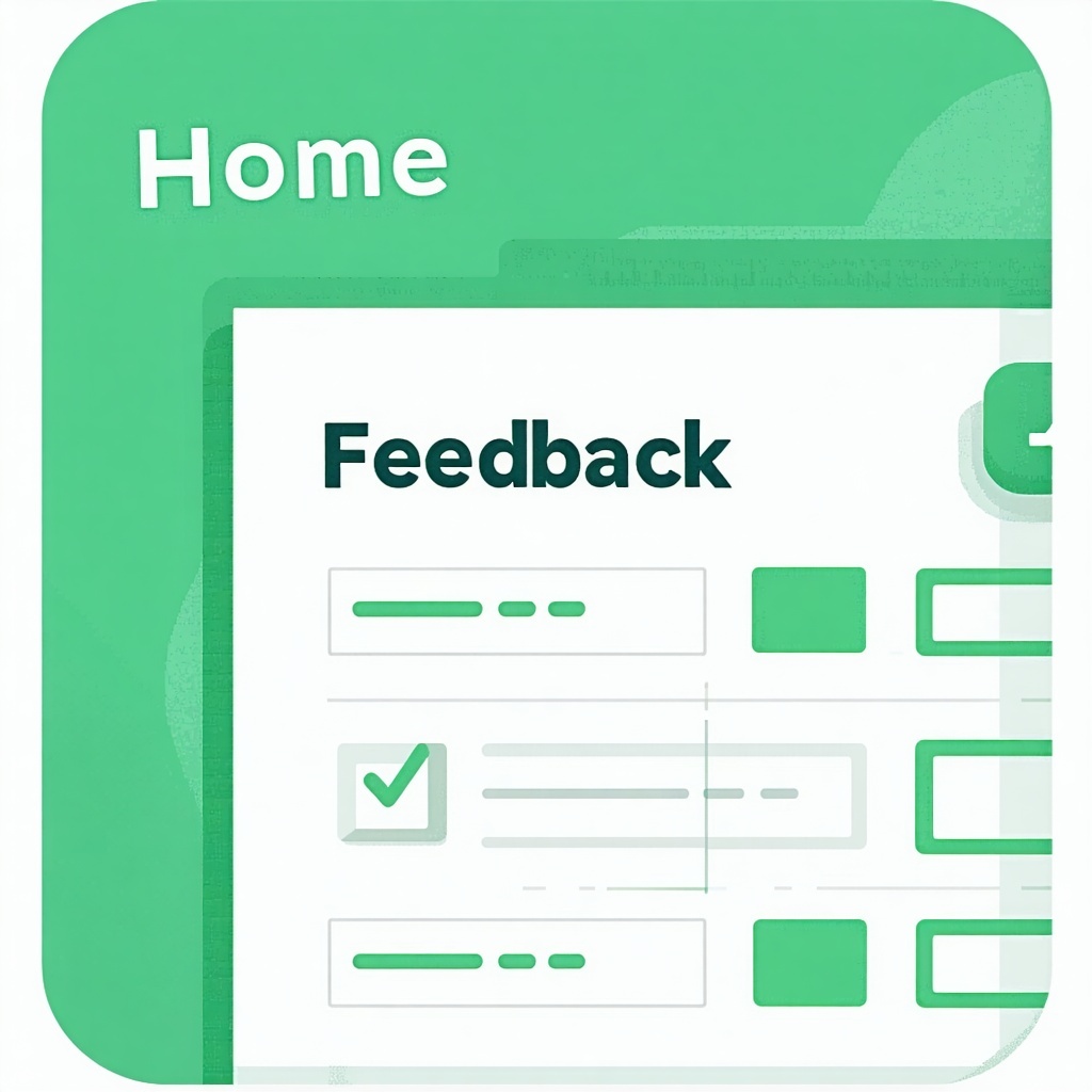 A graphic for home showing feedback spreadsheet tracker
